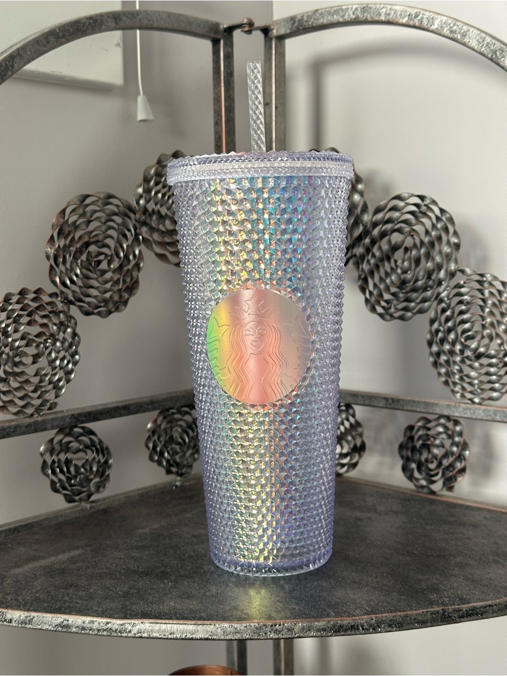 Starbucks Iridescent Studded Cold Cup - Iridescent Rainbow Studded